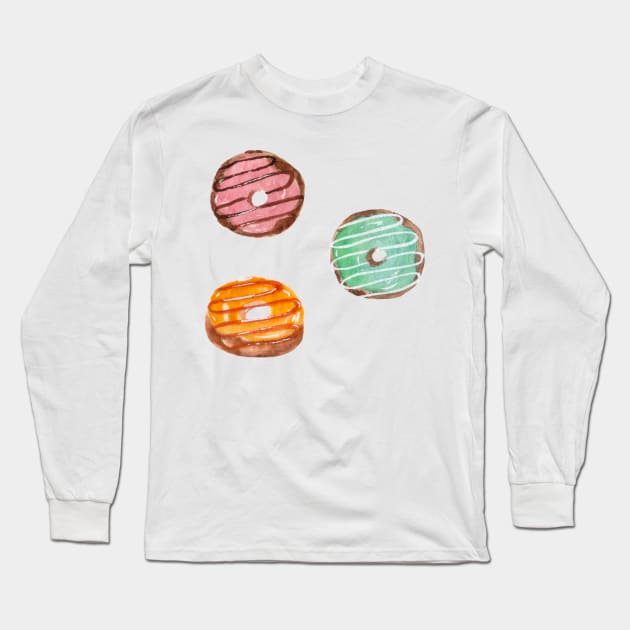 Donut set Long Sleeve T-Shirt by GinaaArts